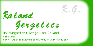 roland gergelics business card